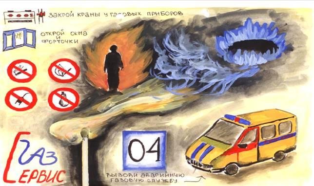 Рисунок на тему безопасное использование газа