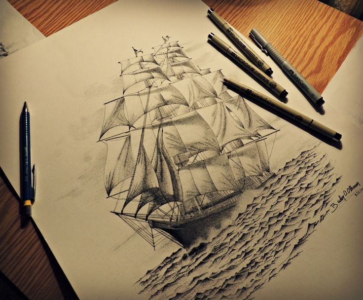 Рисунки лайнером