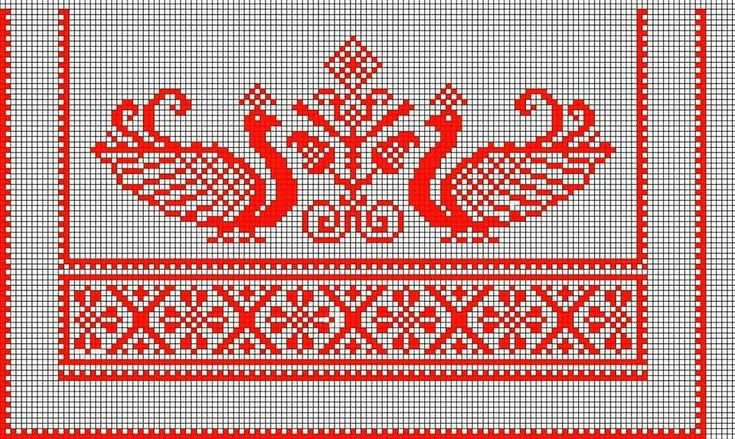 Славянский рушник схема вышивки
