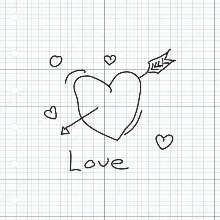 Рисунки для начинающих Love