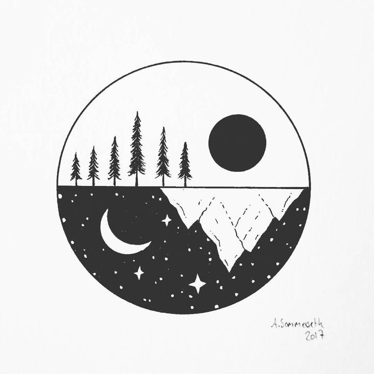 Рисунки для срисовки в круге