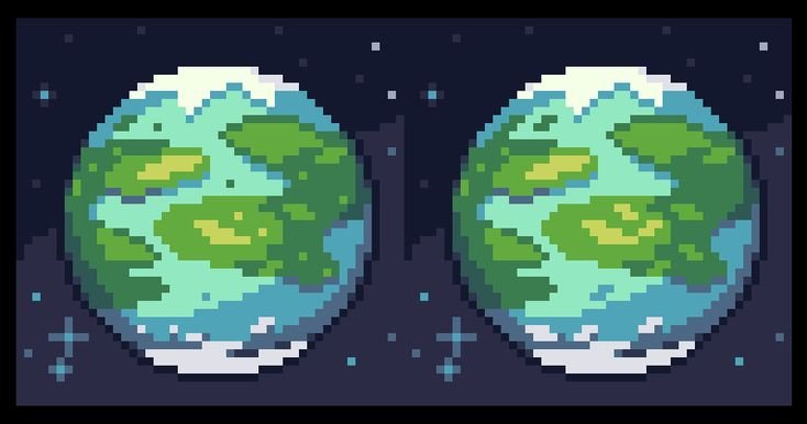 Земля Pixel Art