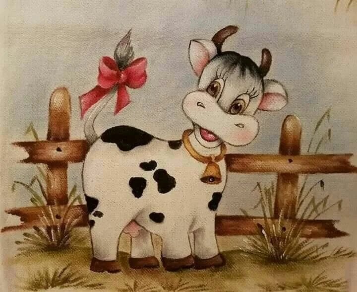 Красивая корова рисунок