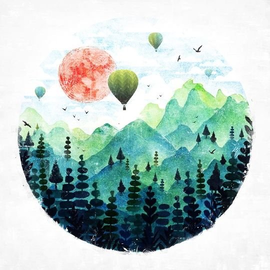Пейзаж в круге