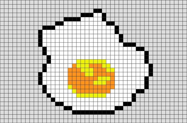 Пиксельные рисунки по клеточкам еда
