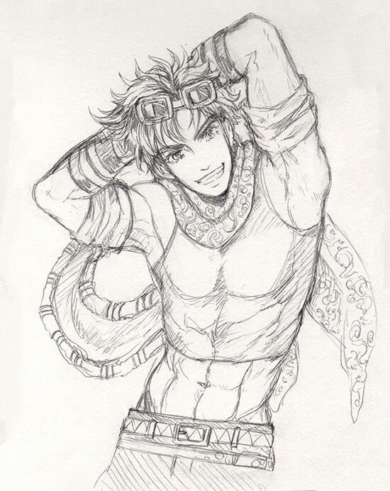 Джозеф Джостар арт карандашом