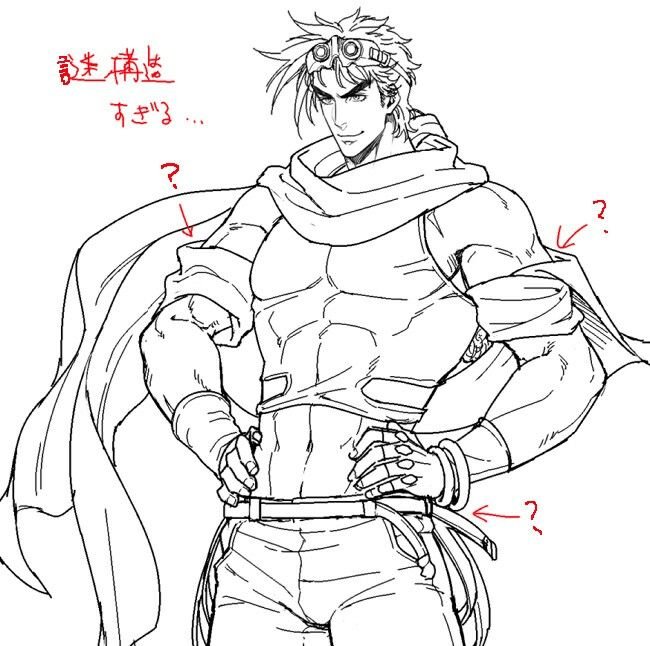 Джозеф Джостар рисунок