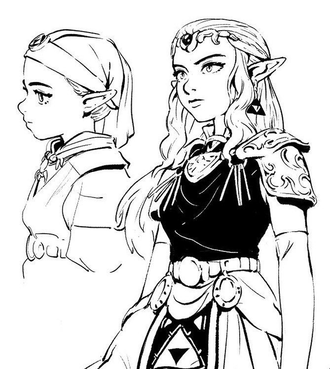 Zelda White and Black Art