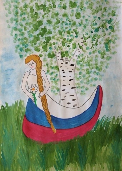 Рисунок на тему Россия Родина моя