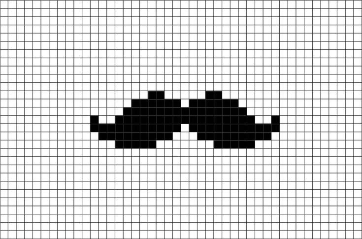Рисунки по клеткам черные