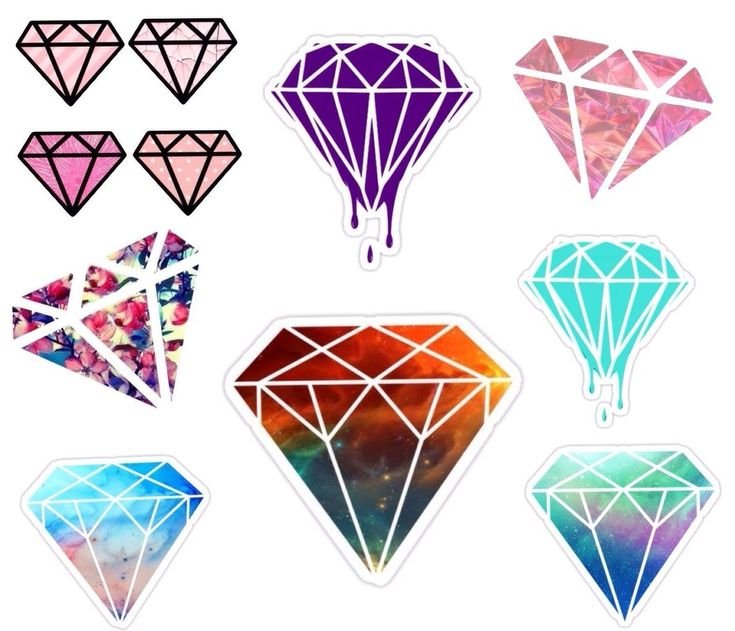 Рисунок алмаза для срисовки