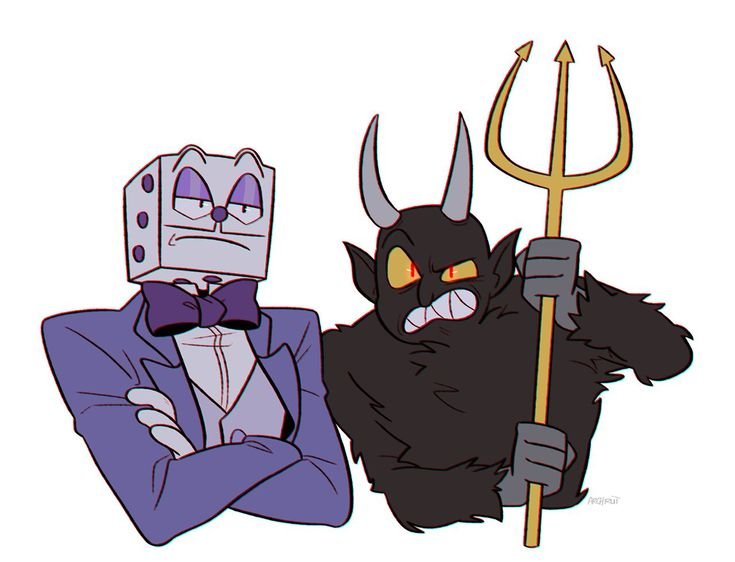 Cuphead дьявол и Кинг Дайс