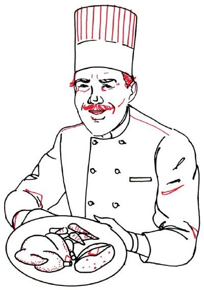 Повар рисунок