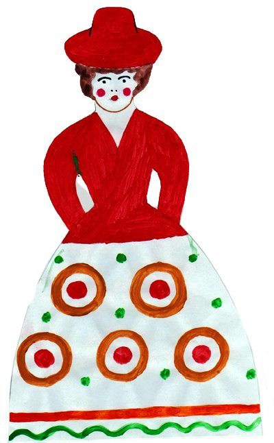 Дымковская барышня рисование в подготовительной группе