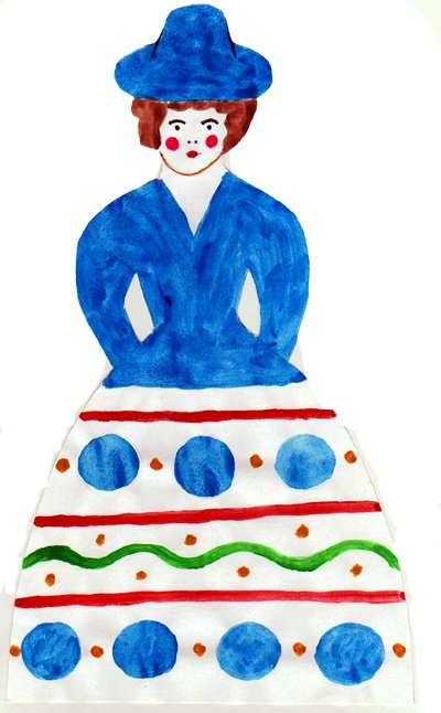 Дымковская барышня рисование в старшей группе