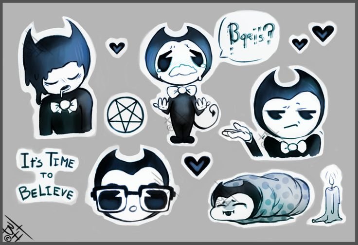 Наклейки Bendy and the Ink Machine
