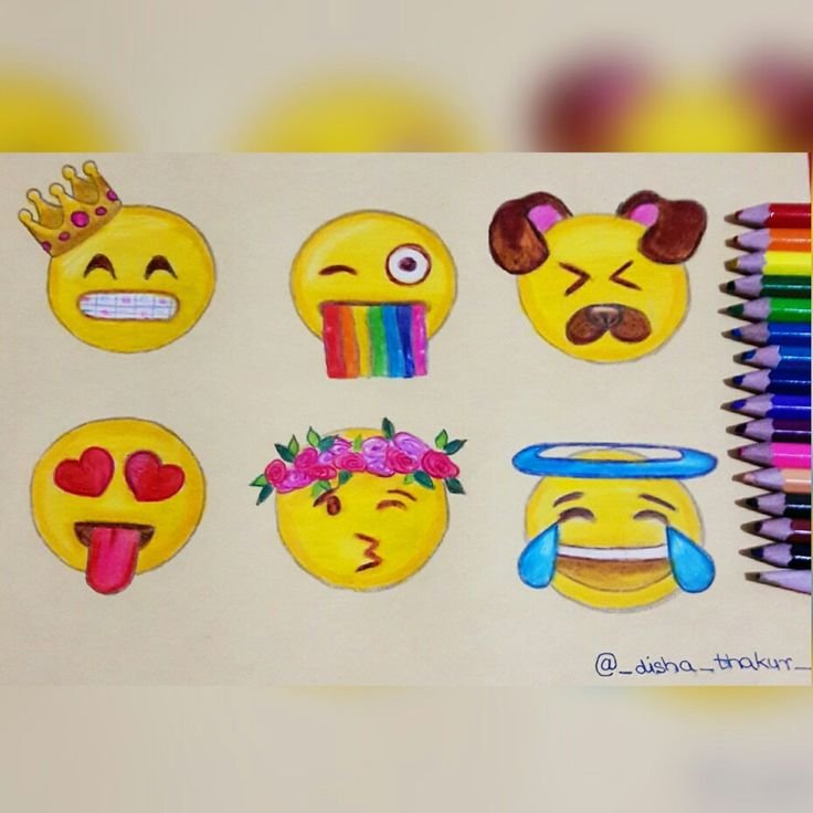 Милые рисунки смайлики
