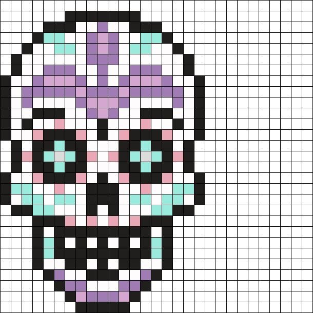 Рисование по клеточкам череп