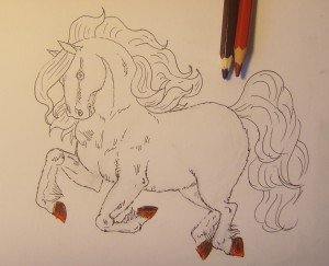 Сивка бурка рисунок карандашом