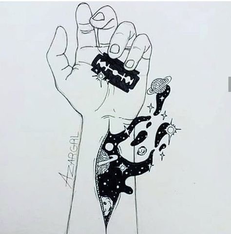Маленькие рисунки для срисовки черной ручкой