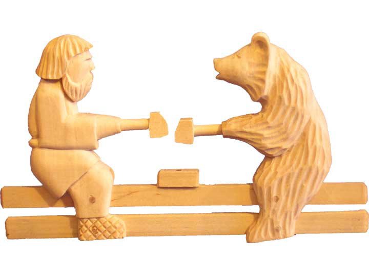 «Кузнецы». Богородская игрушка (мастер а. и. Барашков).