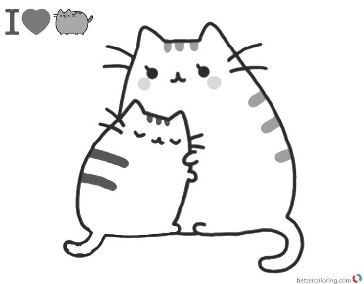 Для раскрашивания милые котики
