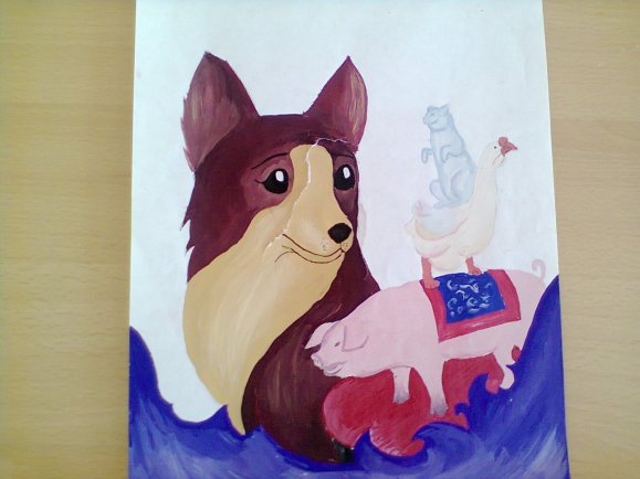 Рисунок каштанка легкий