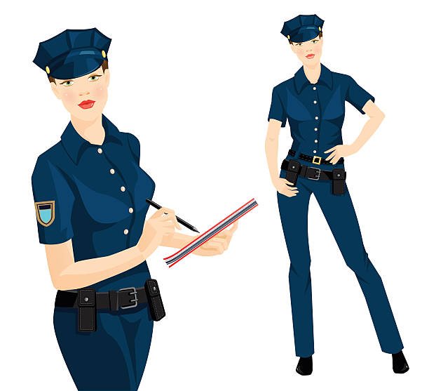 Женщина милиционер иллюстрация