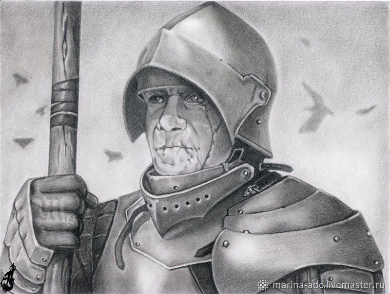 Рыцарь рисунок карандашом