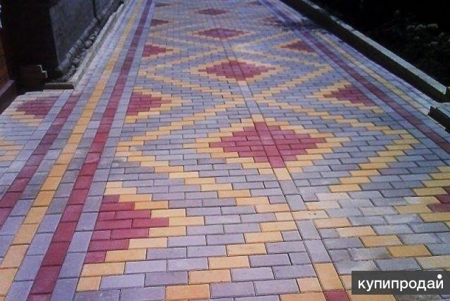 Раскладка тротуарной плитки 200х100