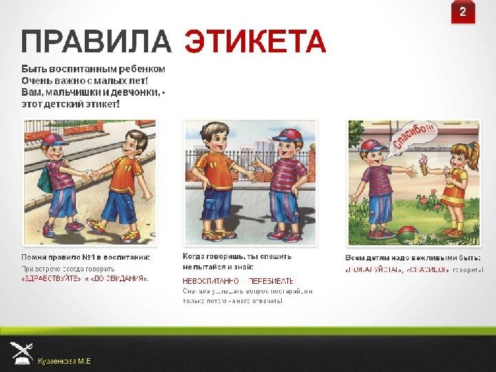 Этикет правила поведения