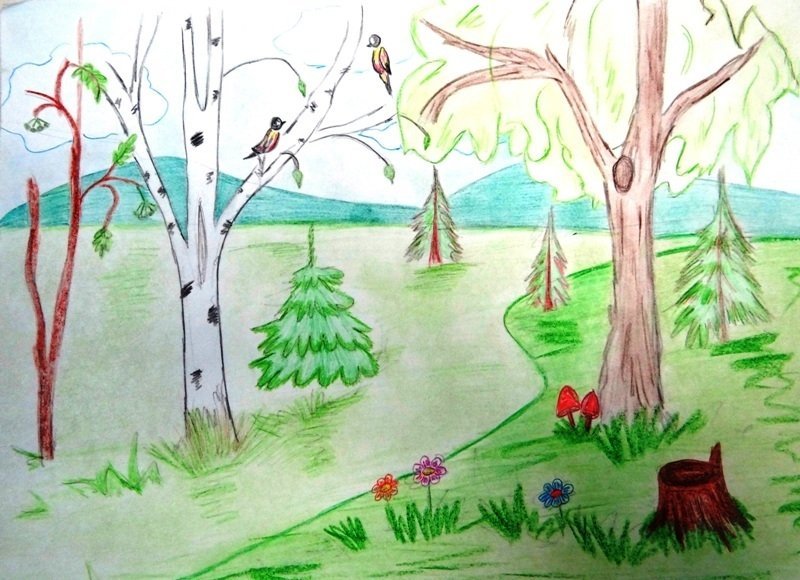 Рисунок на тему природа