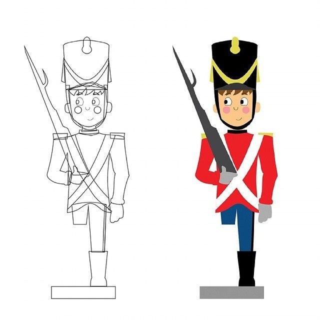 Нарисовать рисунок к сказке стойкий оловянный солдатик