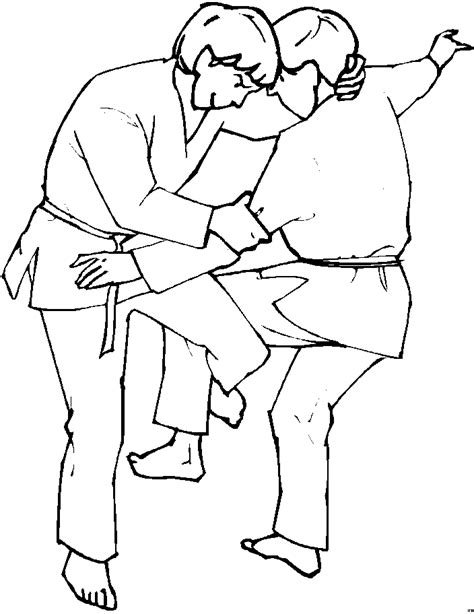 Дзюдо рисунок карандашом