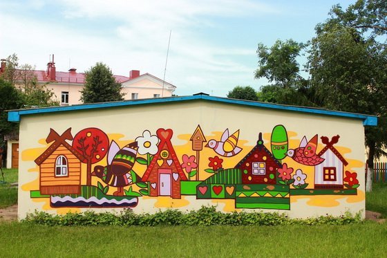 Украшение беседки в детском саду