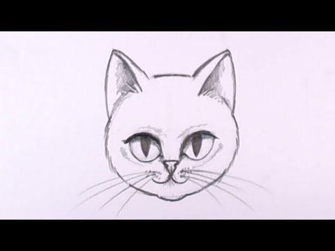 Кошка рисунок карандашом