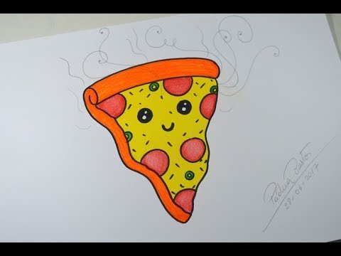 Рисунок пиццы для срисовки