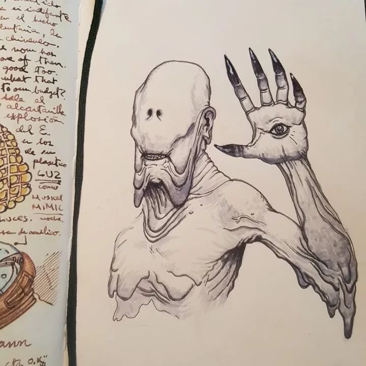 Идеи для рисунков в скетчбуке страшные