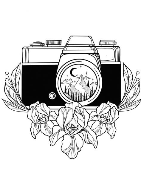 Тату для фотографа эскиз