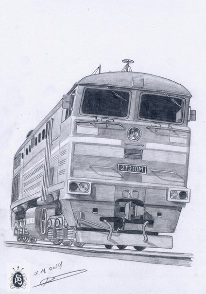 Тепловоз тэп70 рисунок