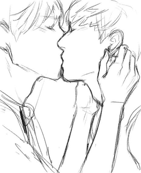 Vkook рисунок карандашом