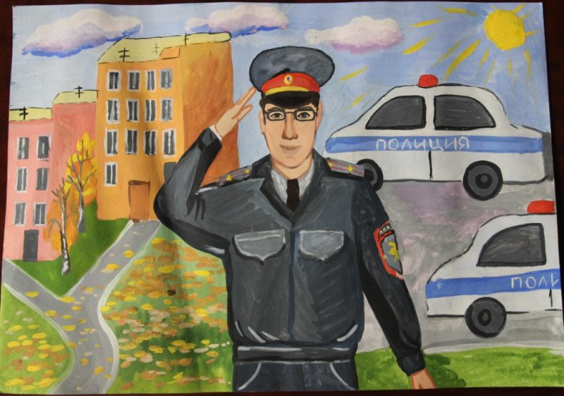 Рисунок на тему милиция