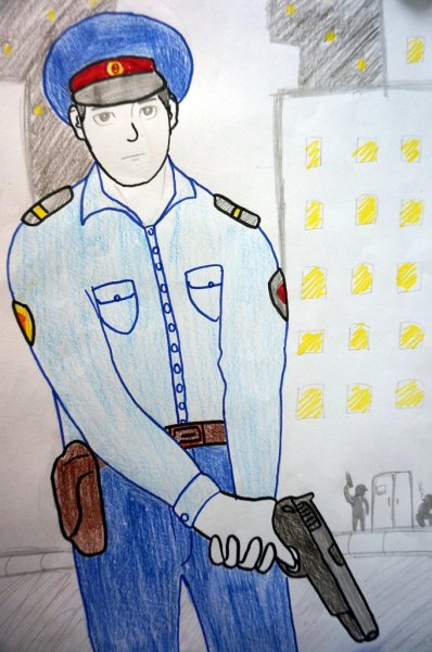 Рисунок на тему полиция