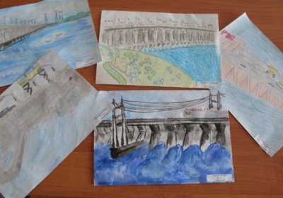 Братская ГЭС рисунок