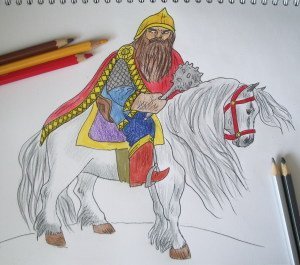 Рисунок богатыря Илья Муромец
