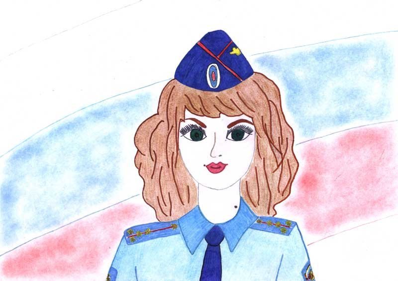 Профессия полицейский рисунок