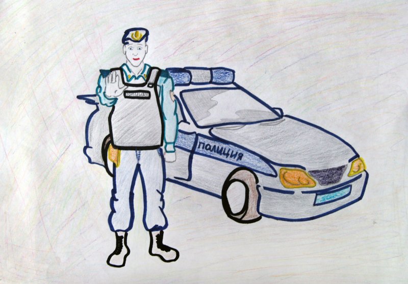 Рисунок на тему полиция