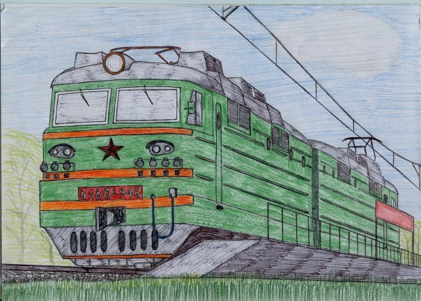 Локомотив вл-80 рисунки