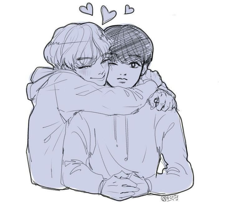 BTS Vkook рисунки