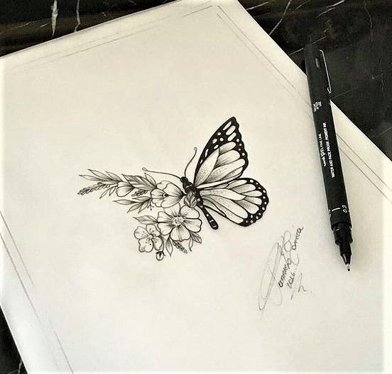 Рисунки для скетчбука бабочки